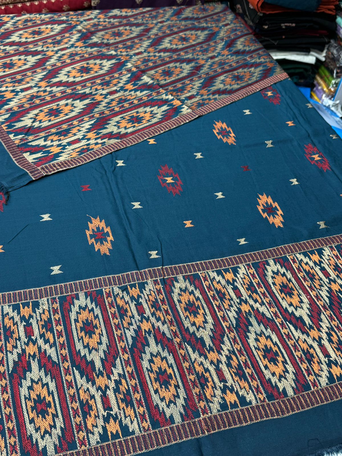 Bareeze 3 piece Karandi shawl set