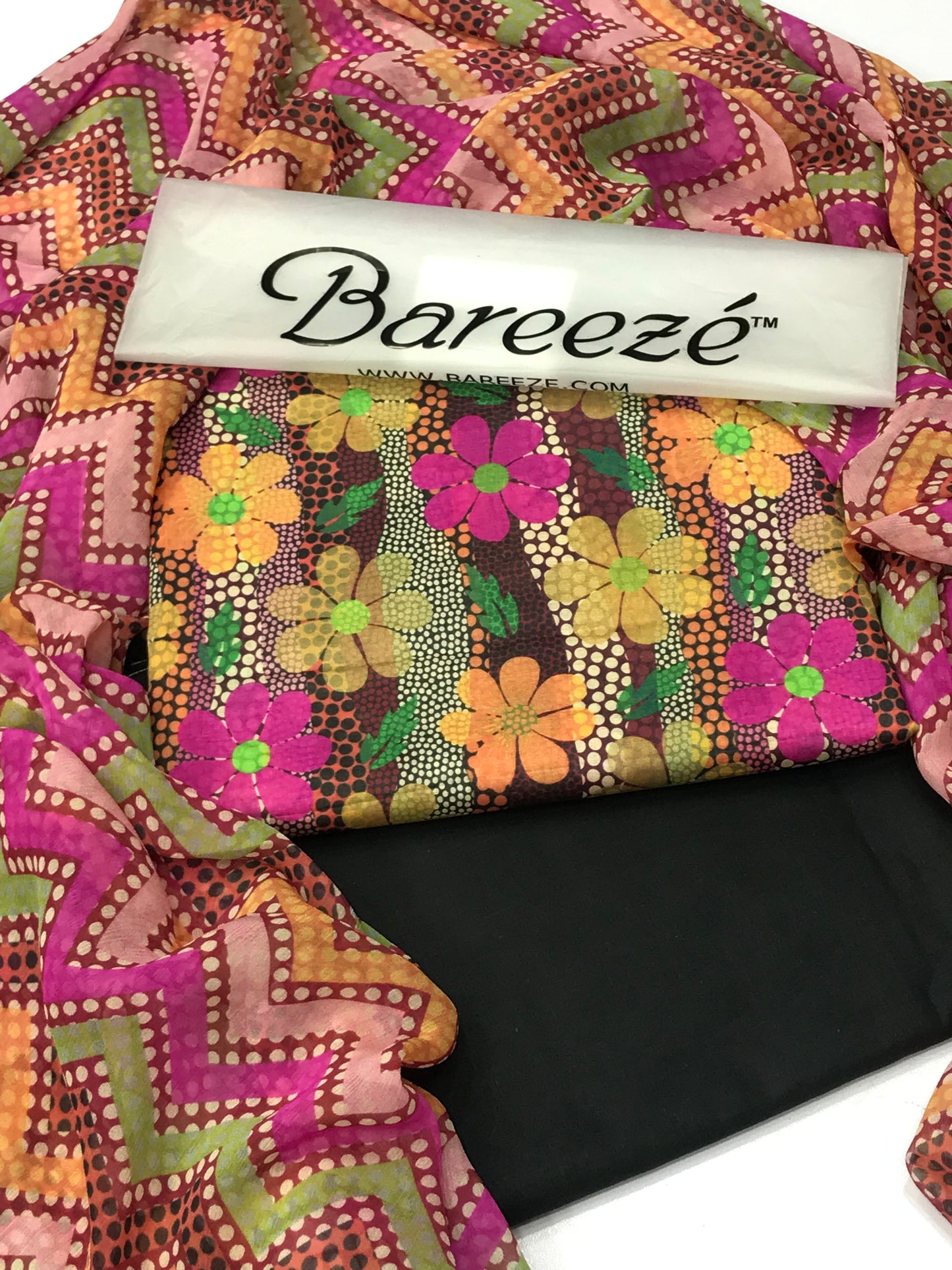 3 piece printed lawn