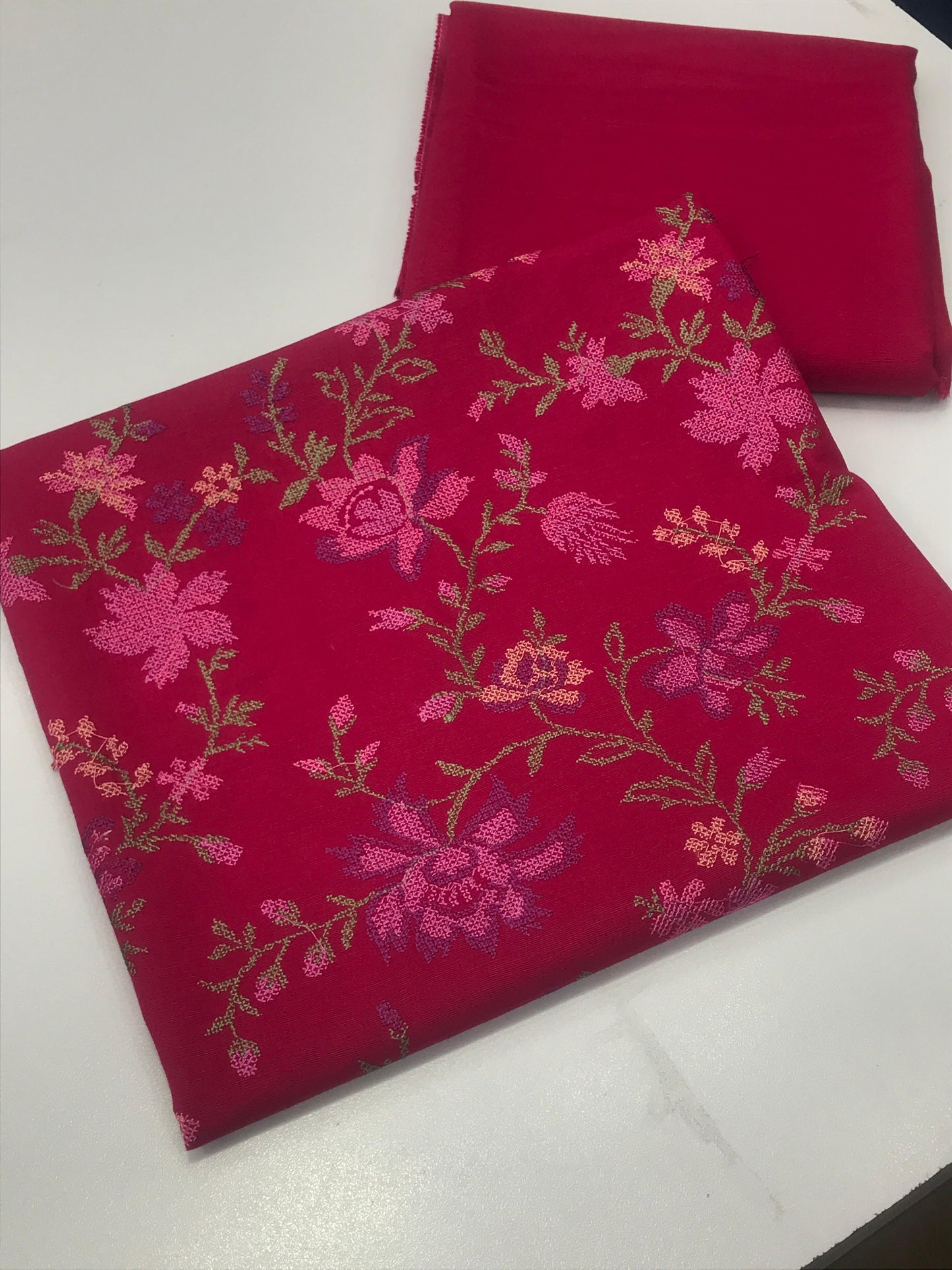 Khaddar 2pc (shocking pink )