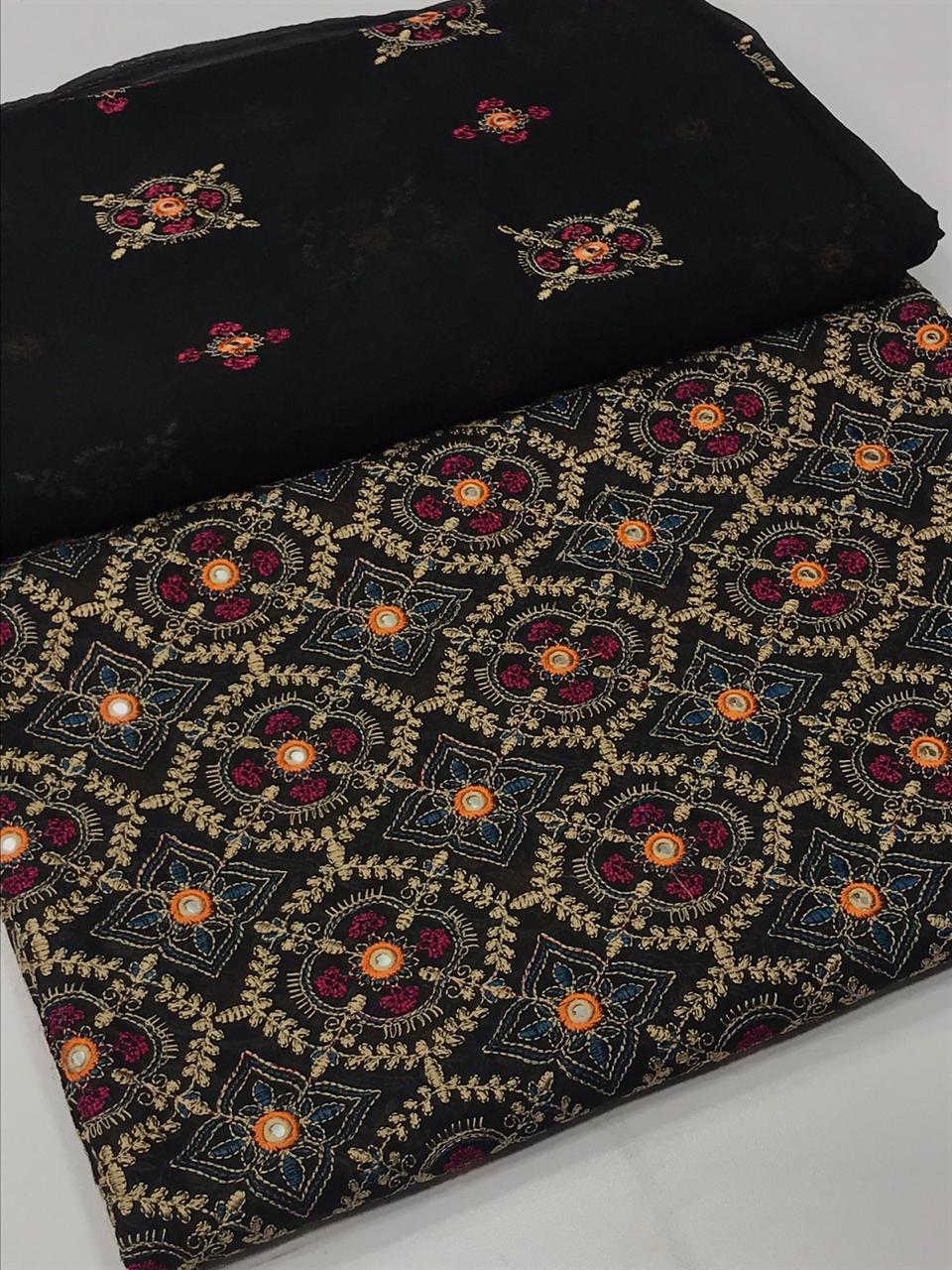 Embroidered 3 piece Swiss lawn