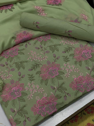 Ejaz Collection Luxury 3PC Lawn Suit – Printed Shirt, Trouser &amp; Chiffon Dupatta