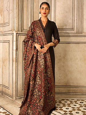 Bareeze Karandi Shawls with suits