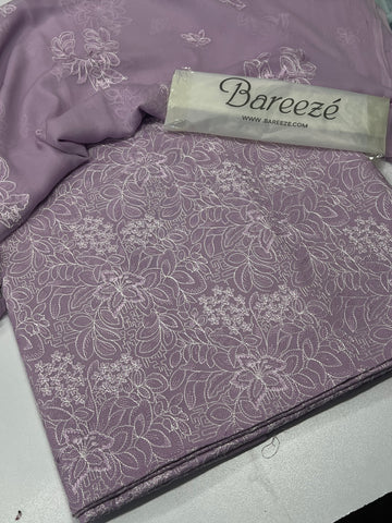 Bareeze Premium Karandi 3-Piece Allover Embroidered Suit with Chiffon Dupatta