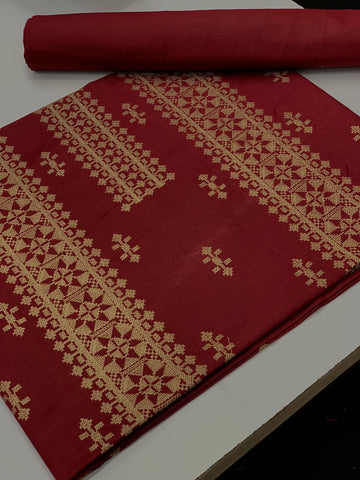 Bareeza lawn 2 piece (maroon)