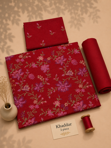 Khaddar 2 piece (shocking pink)