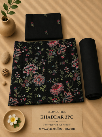 Khaddar 2pc ( black)