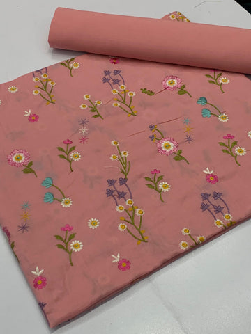 Bareeze 2 piece lawn (peach)