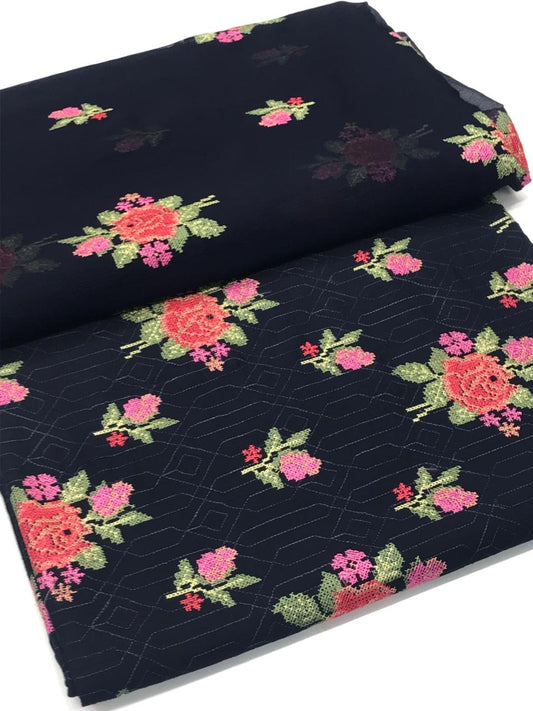 Bareeze Karandi 3 piece (navy blue)