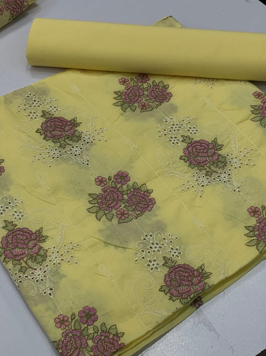 Bareeze lawn 2 piece (lemon)