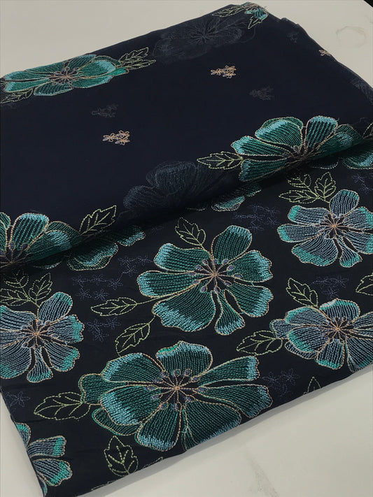 Bareeze Karandi 3 piece (navy blue)