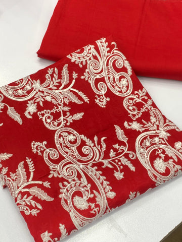 Bareeza lawn 2 piece (red)