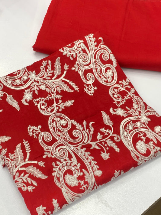 Bareeze lawn 2 piece red