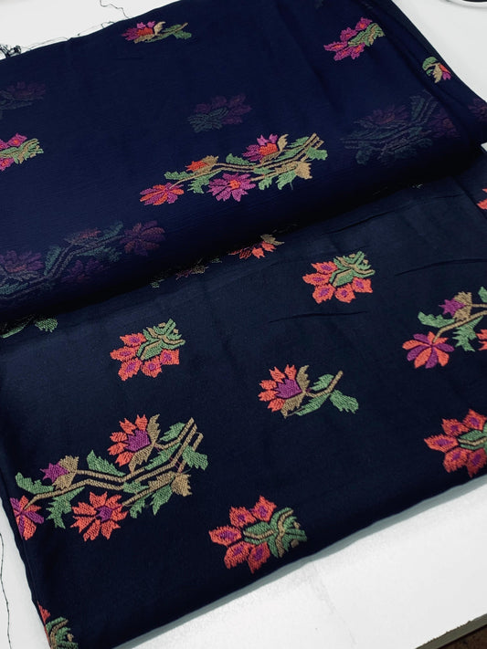 Bareeze Karandi 3 piece (navy blue)