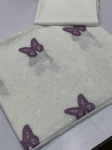 Maria B  2 piece lawn butterfly design
