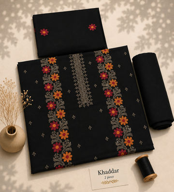 Khaddar 2 piece black