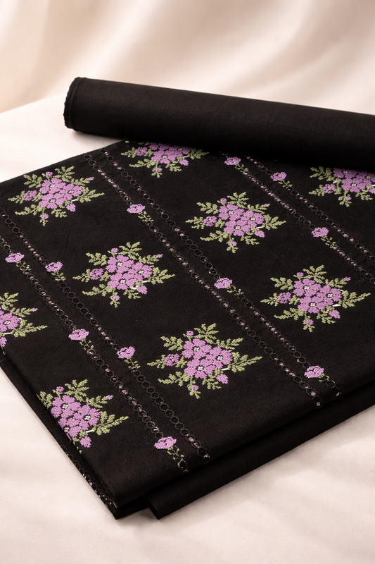 Bareeza lawn 2 piece (black)