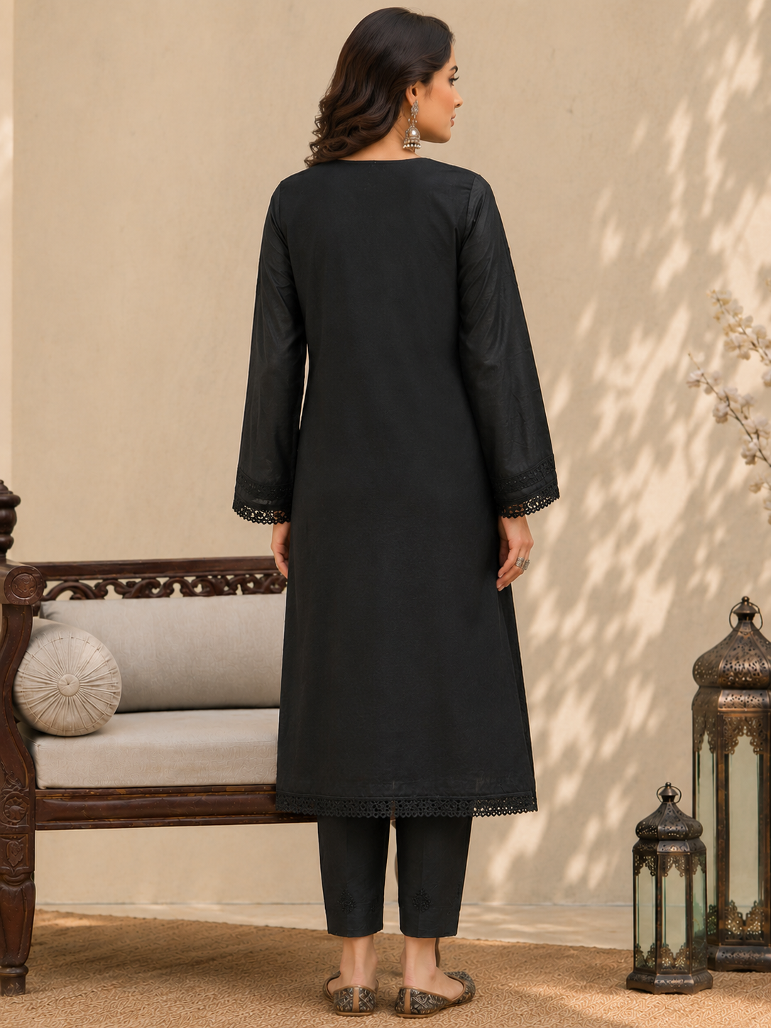 Bareeze 2 piece lawn (Unstitched) (black)