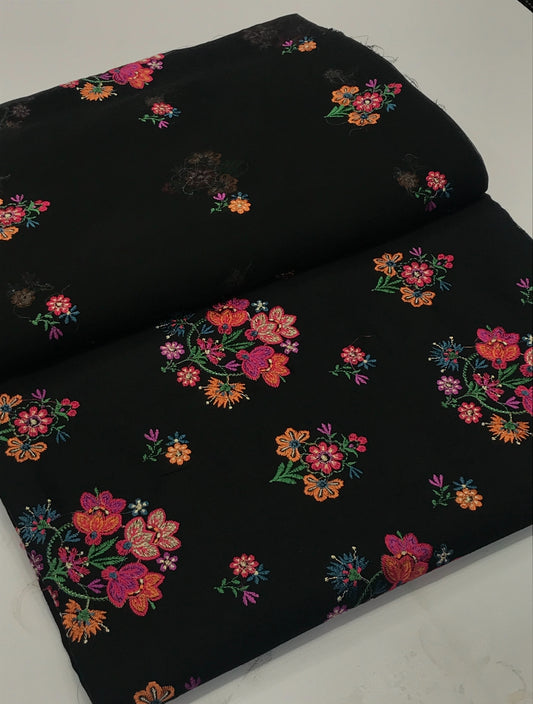Bareeze Karandi 3 piece Black and Pink