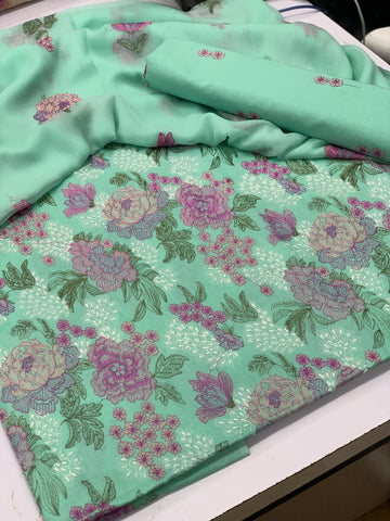 Bareeza lawn 3 piece