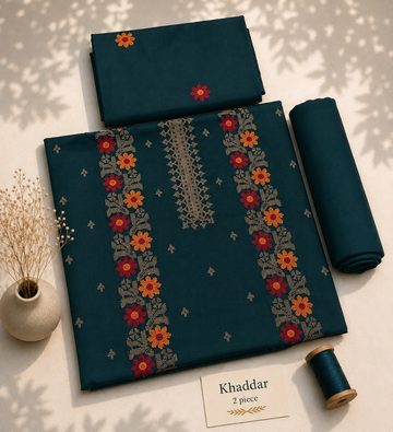 Khaddar 2 piece sea green