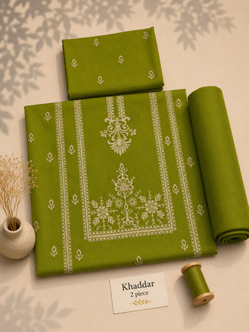 Khaddar 2pc green