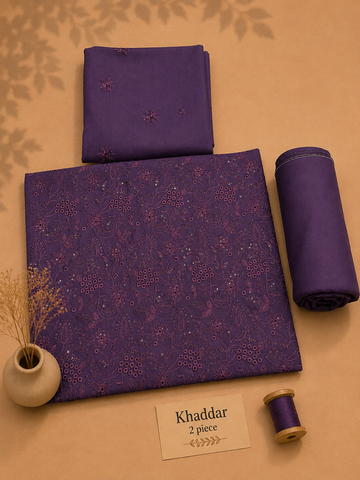 Khaddar 2 piece (purple )