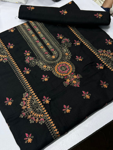 Bareeze karandi 2 piece unstitched suit with embroidered front