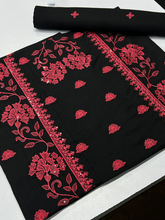 Bareeze karandi 2 piece unstitched suit with embroidered front