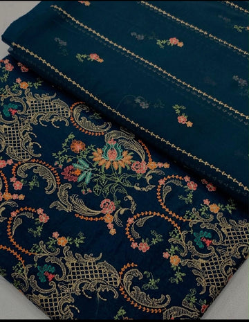 Bareeza lawn 3 piece all over  zinc