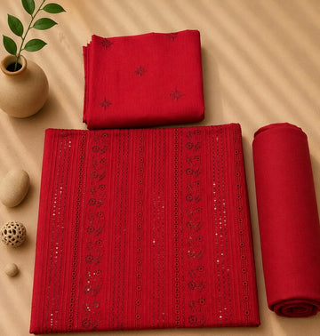 Khaddar 2pc maroon