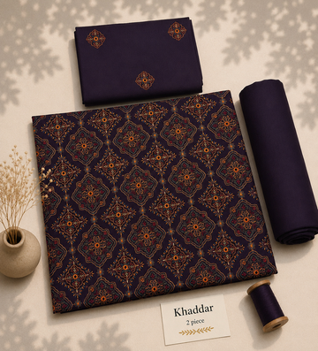 Khaddar 2 piece (plum)