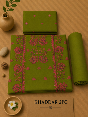 Khaddar 2 piece green
