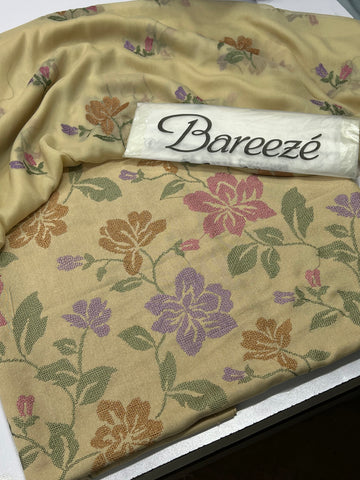 Bareeze Premium Karandi 3-Piece Allover Embroidered Suit with Chiffon Dupatta