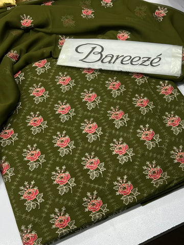 Bareeze Premium Karandi 3-Piece – Allover Embroidery