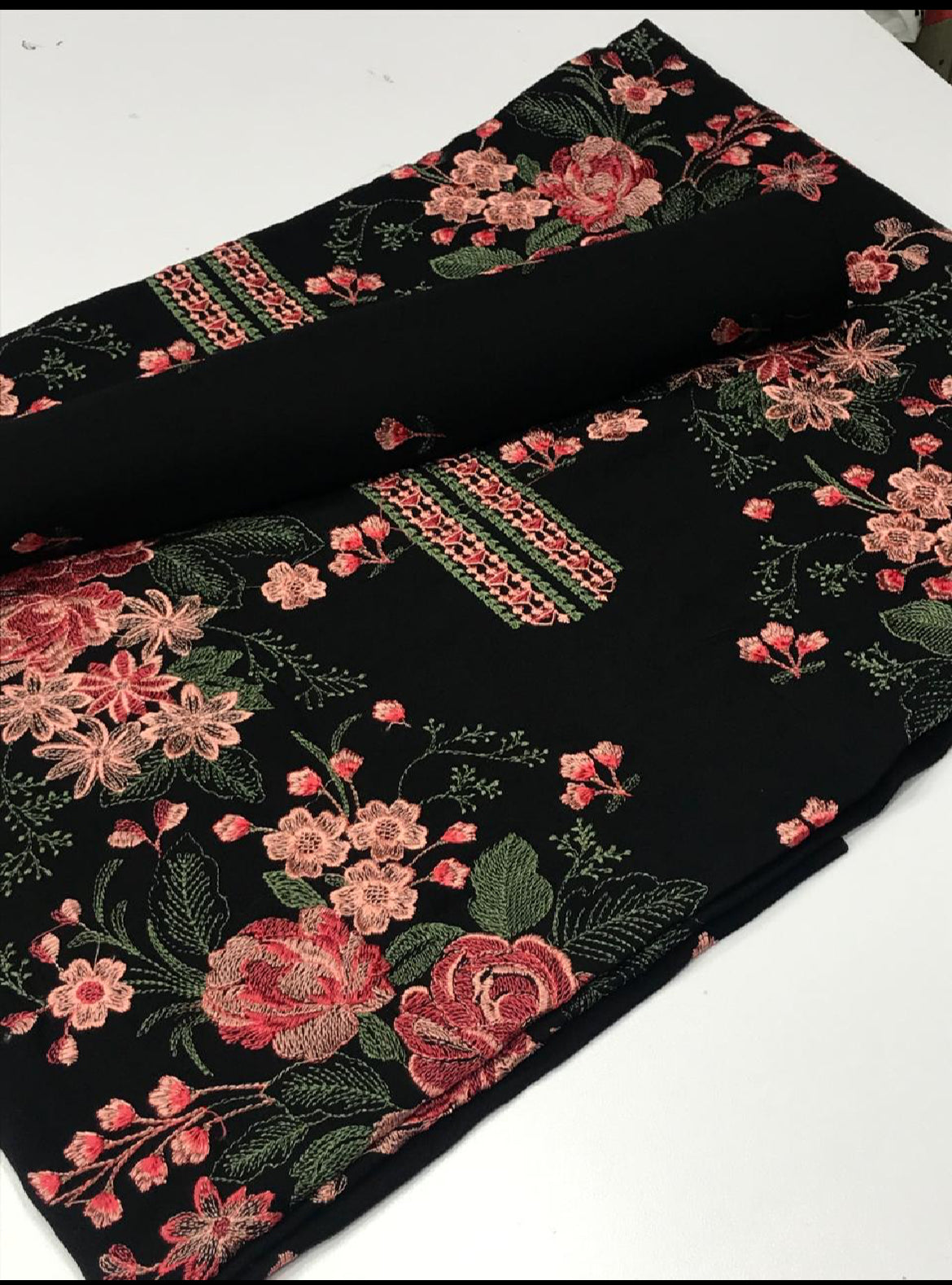 Karandi 2pc Black and colorful embroidery