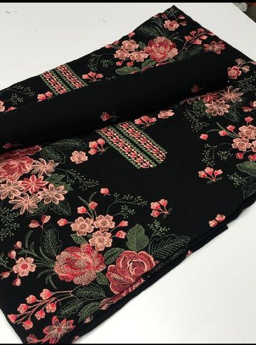 Karandi 2pc Black and colorful embroidery