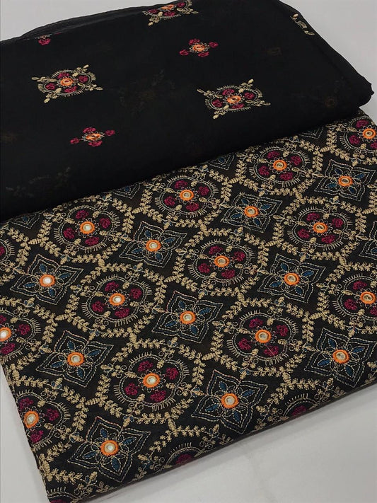 Embroidered 3 piece Swiss lawn
