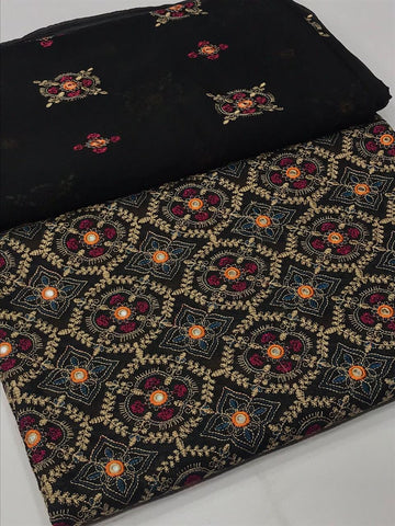 Embroidered 3 piece Swiss lawn