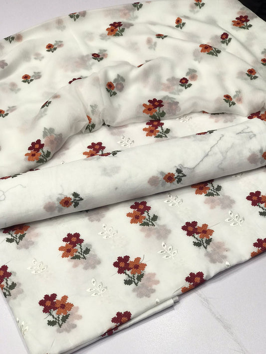 Bareeza lawn 3 piece