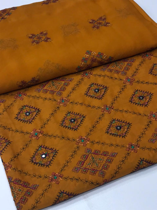 Embroidered 3 piece Swiss lawn