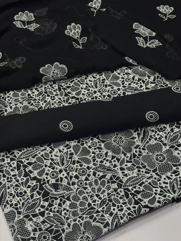 Bareeza lawn 3 piece