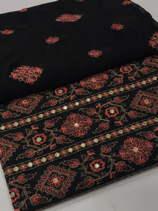 Embroidered 3 piece swiss lawn